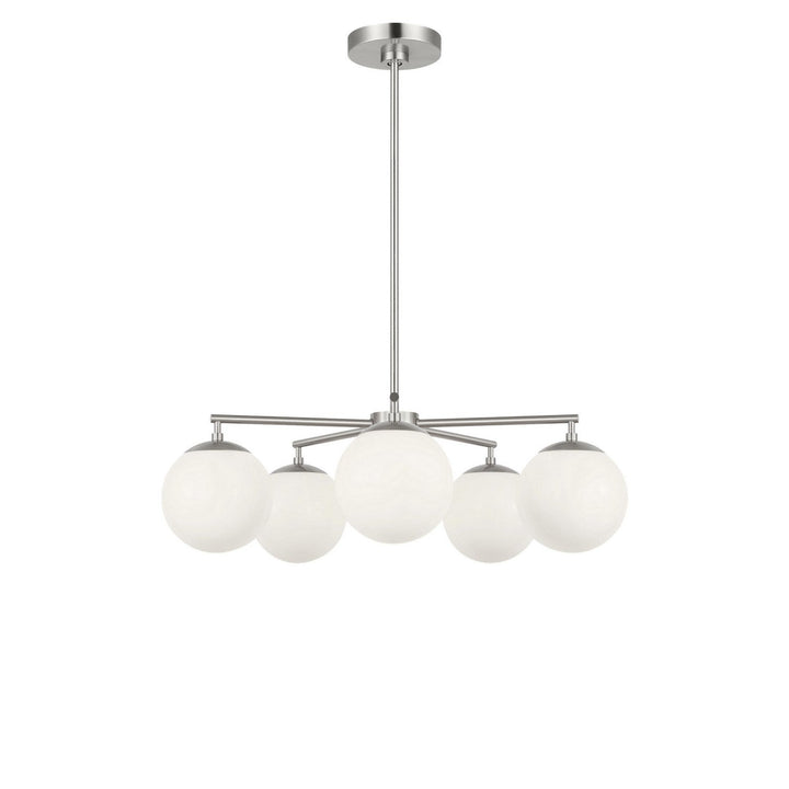 Nube Five Light Chandelier in Brushed Nickel Generation Lighting Canada