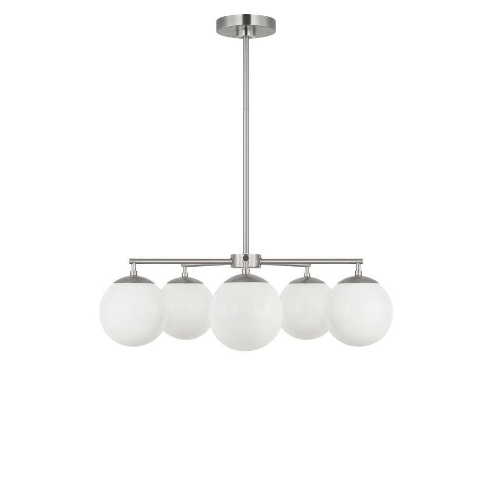 Nube Five Light Chandelier in Brushed Nickel Generation Lighting Canada