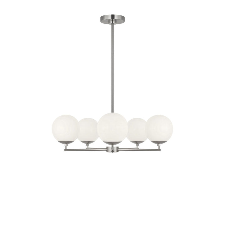 Nube Five Light Chandelier in Brushed Nickel Generation Lighting Canada