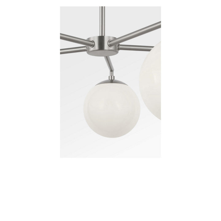 Nube Five Light Chandelier in Brushed Nickel Generation Lighting Canada