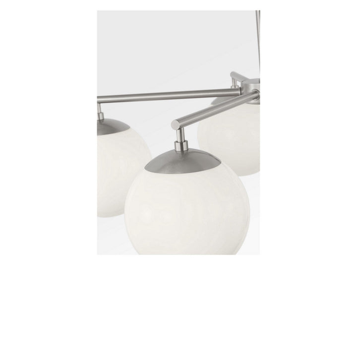 Nube Five Light Chandelier in Brushed Nickel Generation Lighting Canada