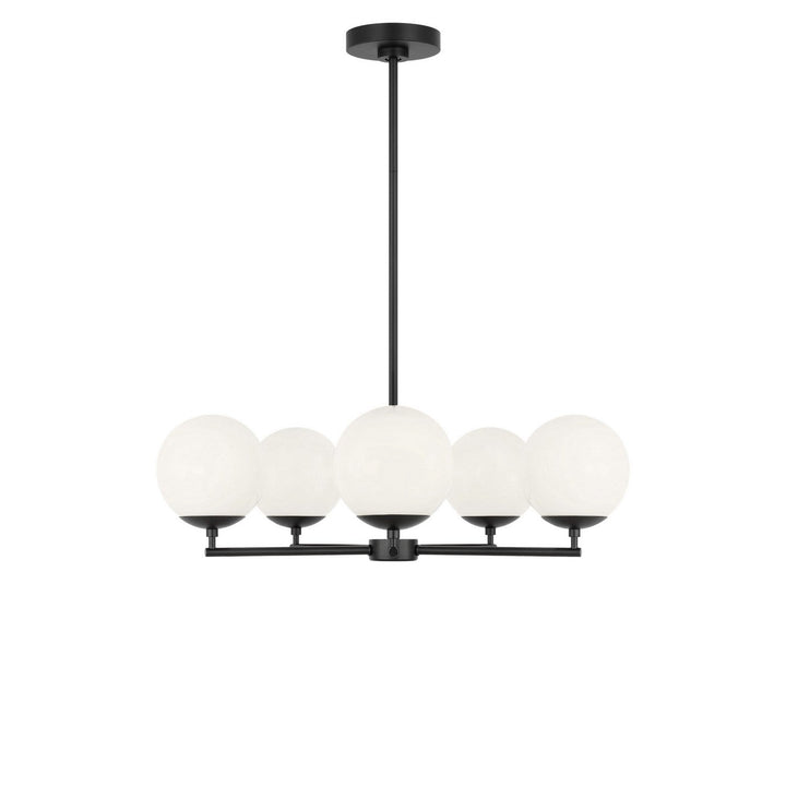 Nube Five Light Chandelier in Midnight Black Generation Lighting Canada