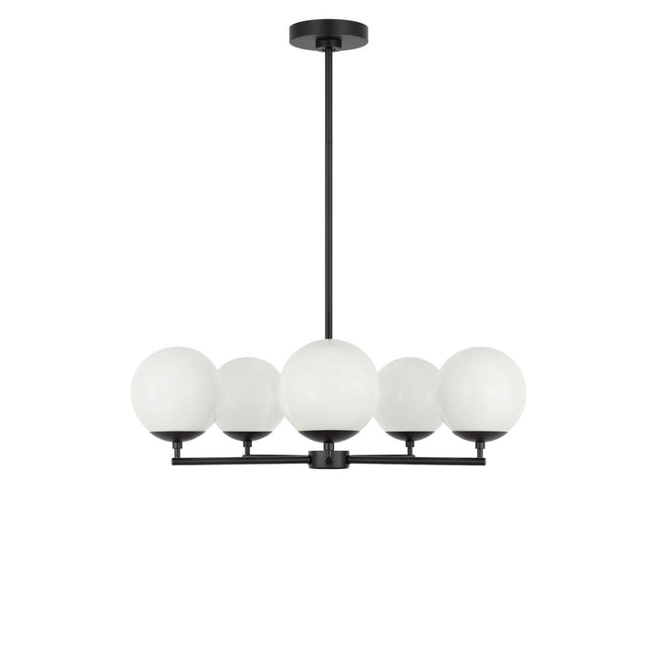 Nube Five Light Chandelier in Midnight Black Generation Lighting Canada