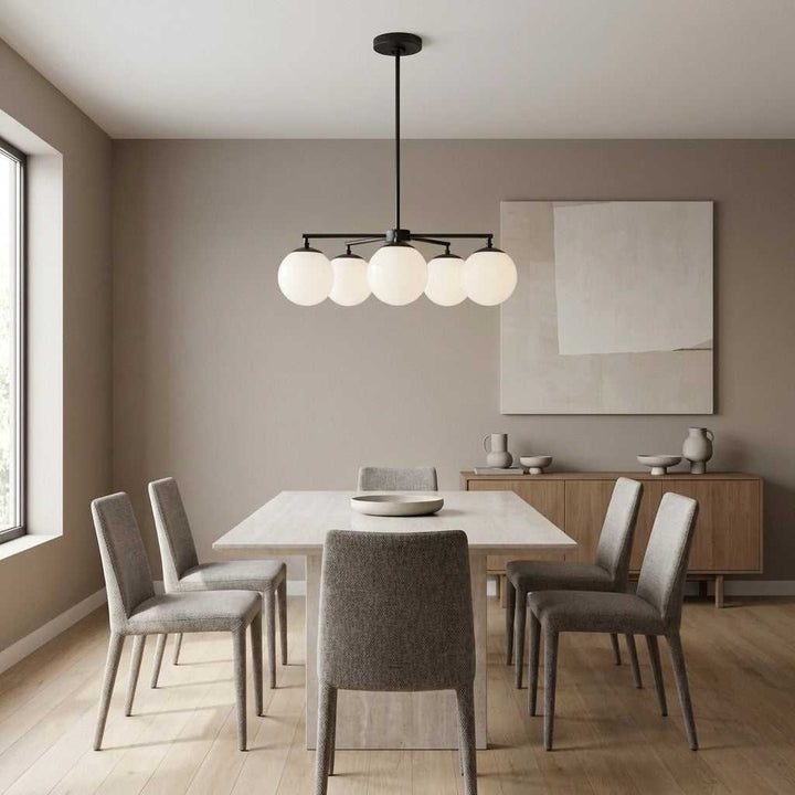 Nube Five Light Chandelier in Midnight Black Generation Lighting Canada