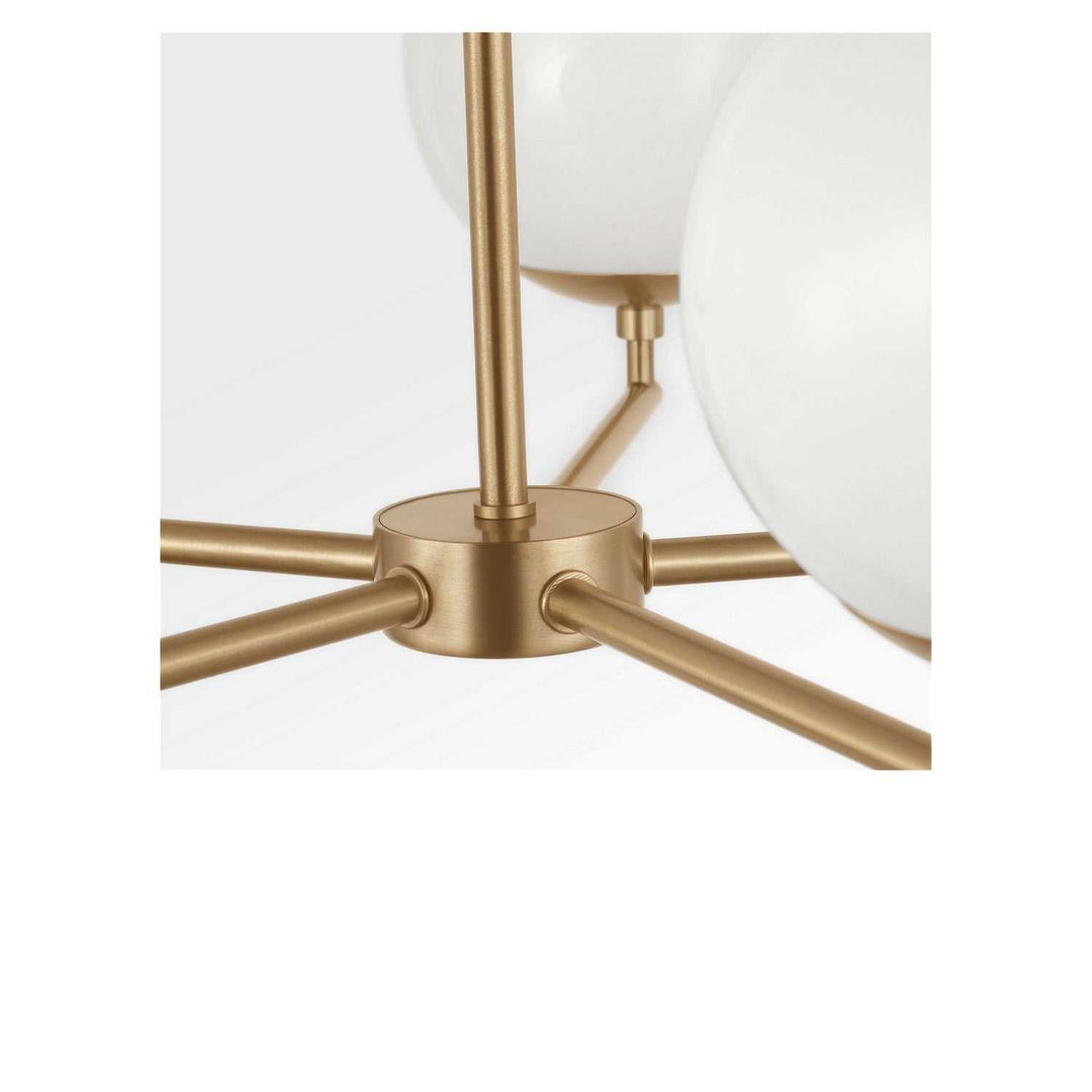 Nube Five Light Chandelier in Satin Brass Generation Lighting Canada
