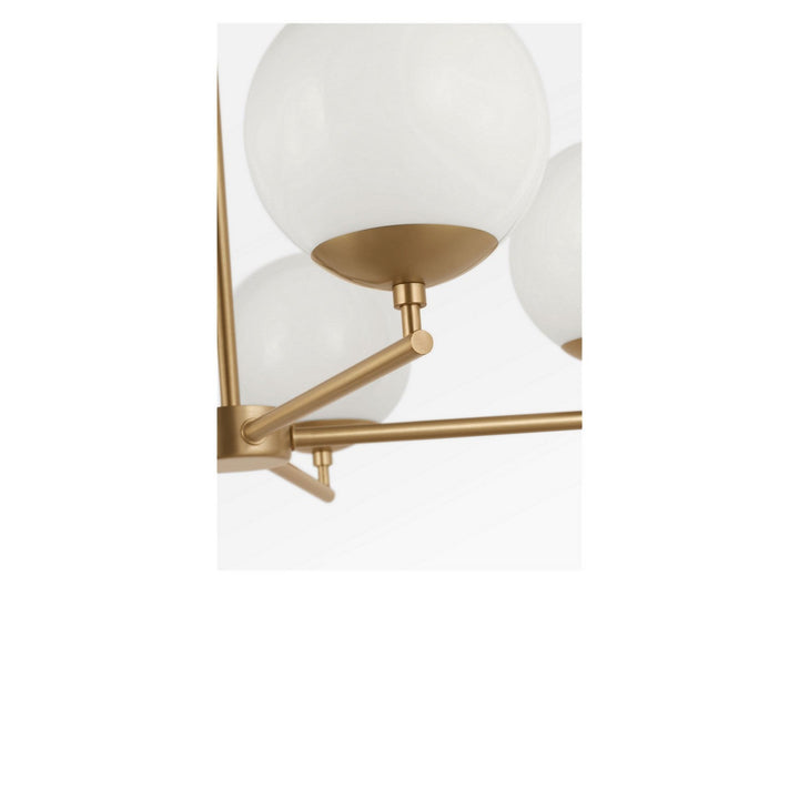 Nube Five Light Chandelier in Satin Brass Generation Lighting Canada