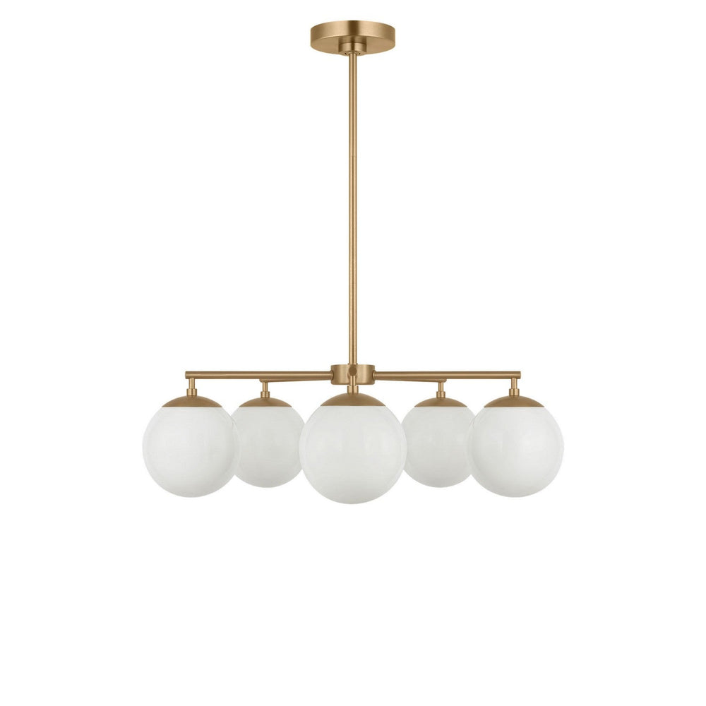 Nube Five Light Chandelier in Satin Brass Generation Lighting Canada