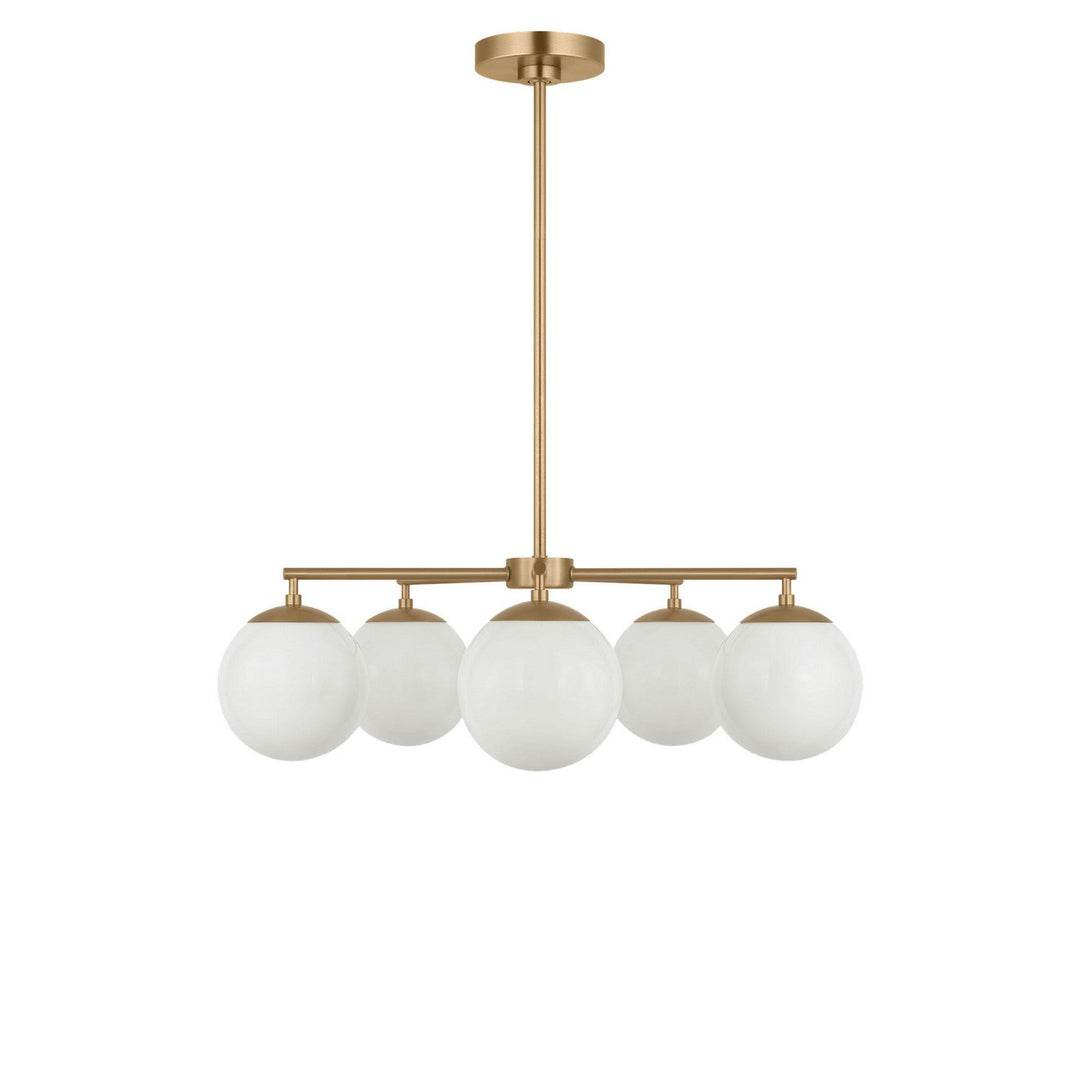 Nube Five Light Chandelier in Satin Brass Generation Lighting Canada