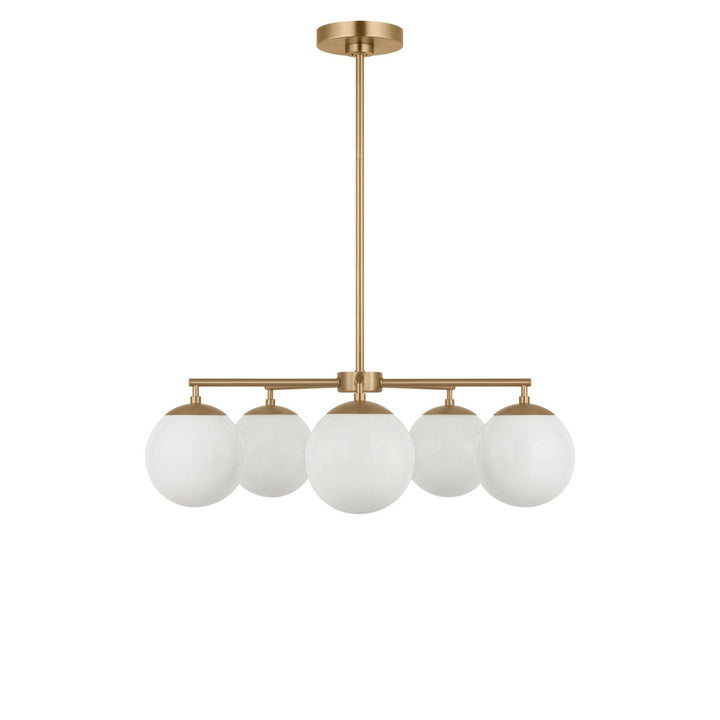 Nube Five Light Chandelier in Satin Brass Generation Lighting Canada