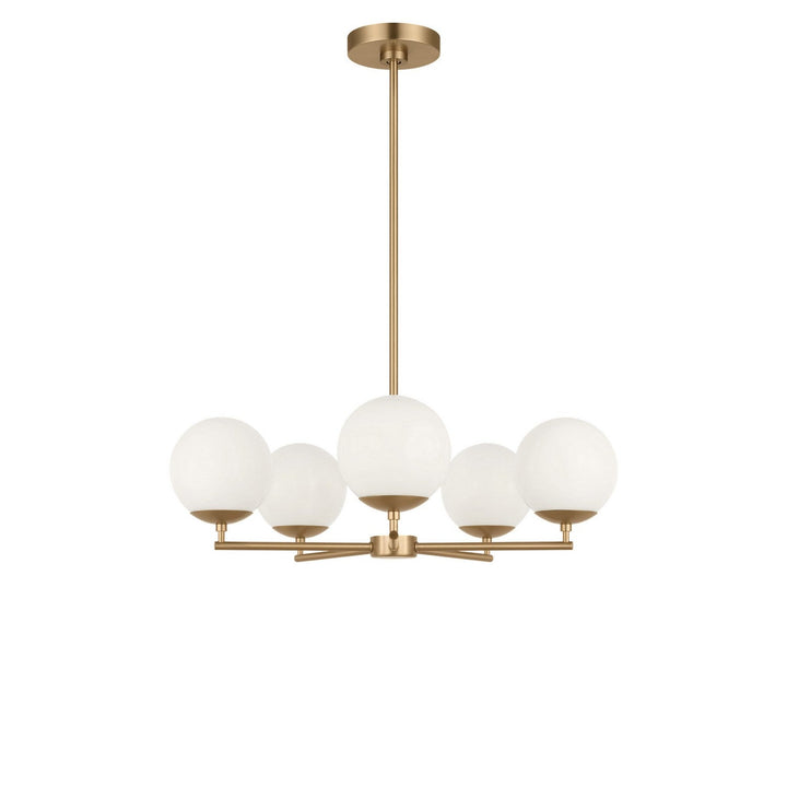 Nube Five Light Chandelier in Satin Brass Generation Lighting Canada