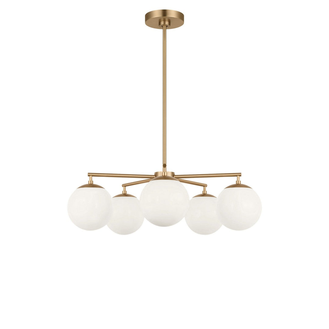 Nube Five Light Chandelier in Satin Brass Generation Lighting Canada