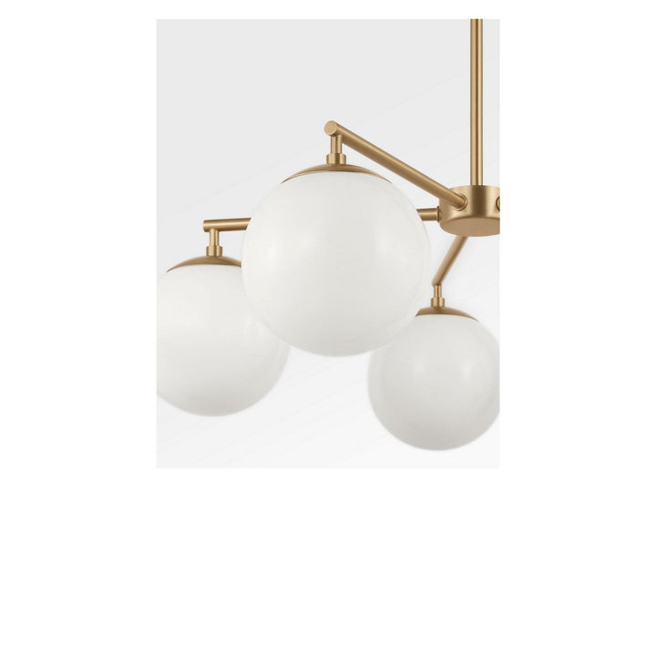 Nube Five Light Chandelier in Satin Brass Generation Lighting Canada