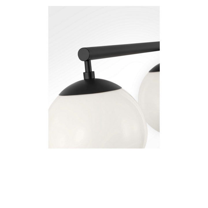 Nube Four Light Linear Chandelier in Midnight Black Generation Lighting Canada