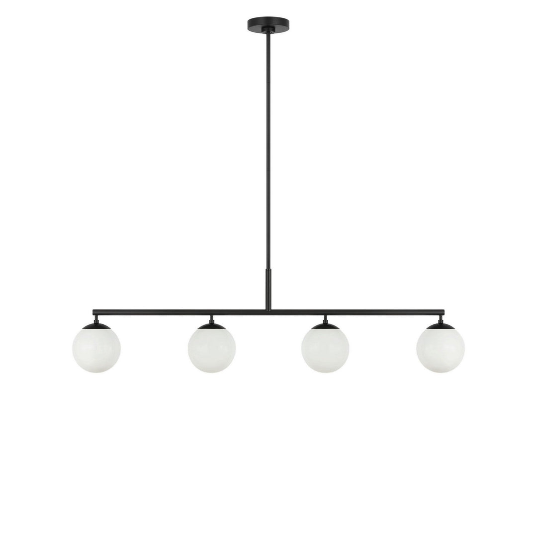Nube Four Light Linear Chandelier in Midnight Black Generation Lighting Canada
