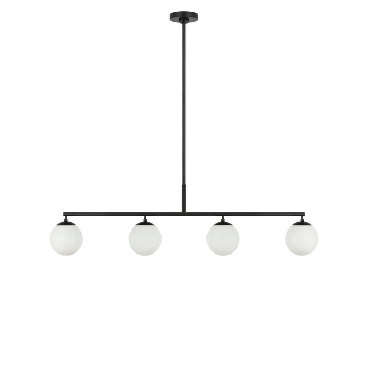 Nube Four Light Linear Chandelier in Midnight Black Generation Lighting Canada