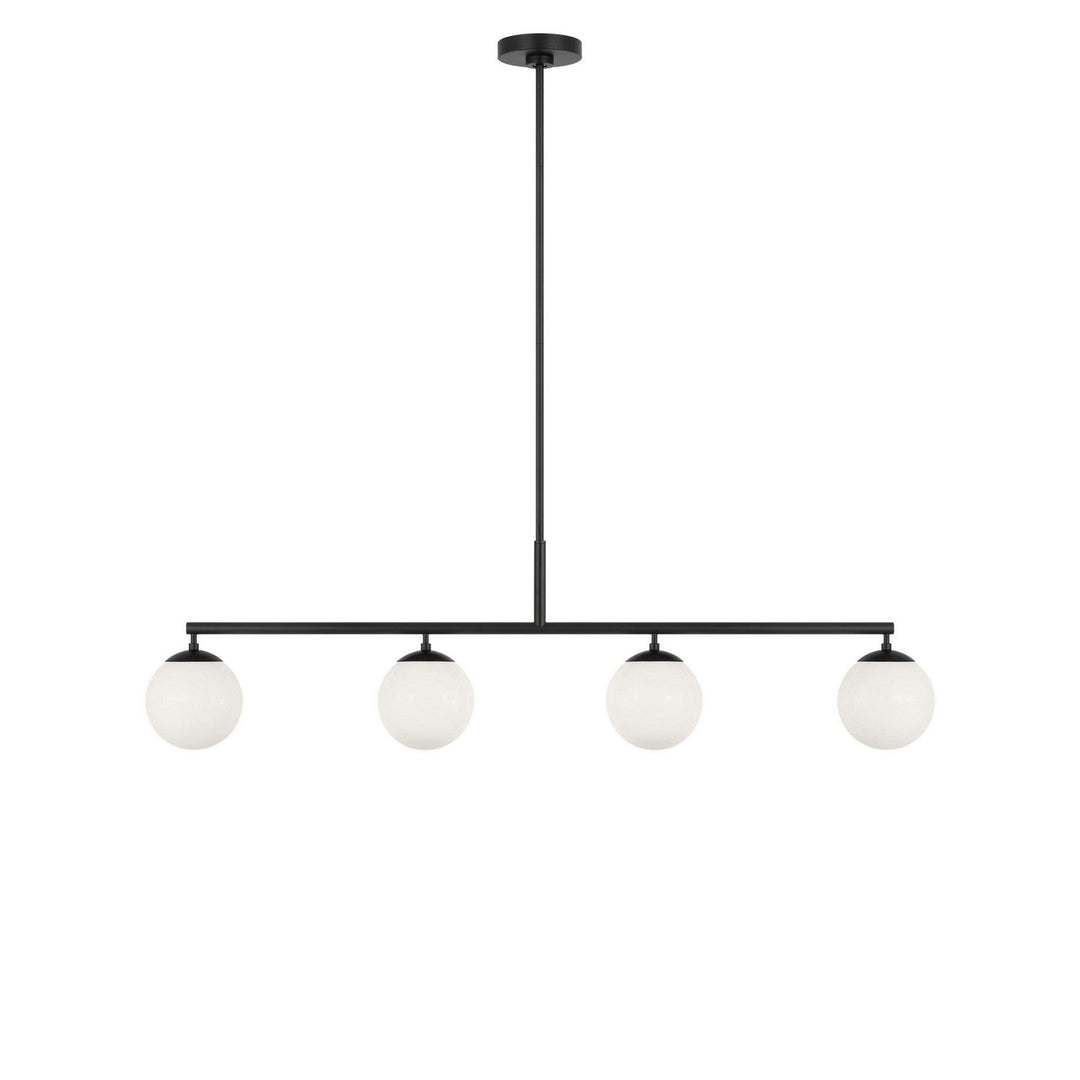 Nube Four Light Linear Chandelier in Midnight Black Generation Lighting Canada