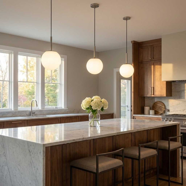 Nube One Light Pendant in Brushed Nickel Generation Lighting Canada