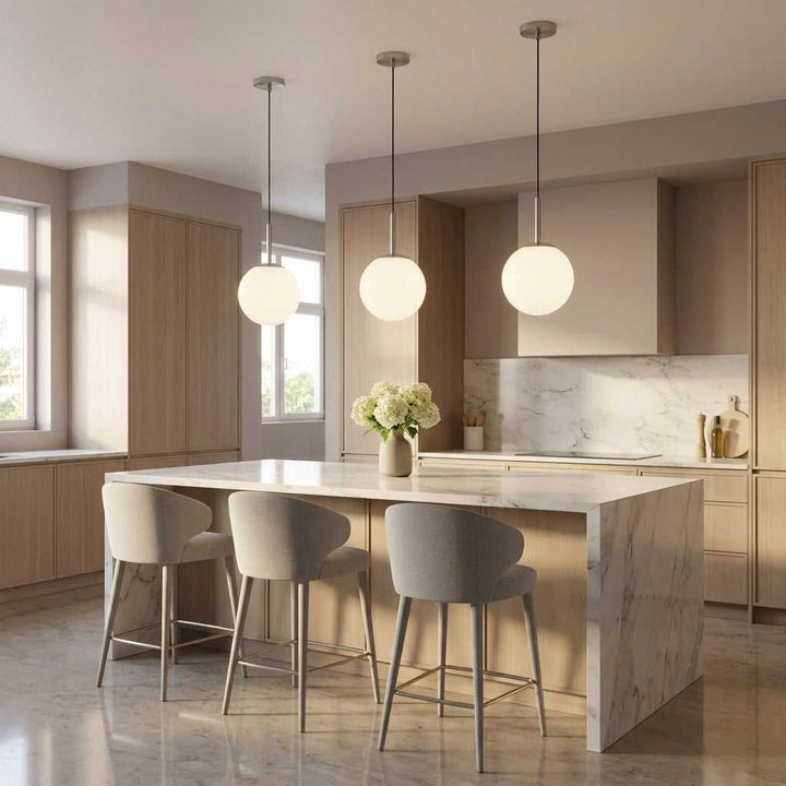 Nube One Light Pendant in Brushed Nickel Generation Lighting Canada