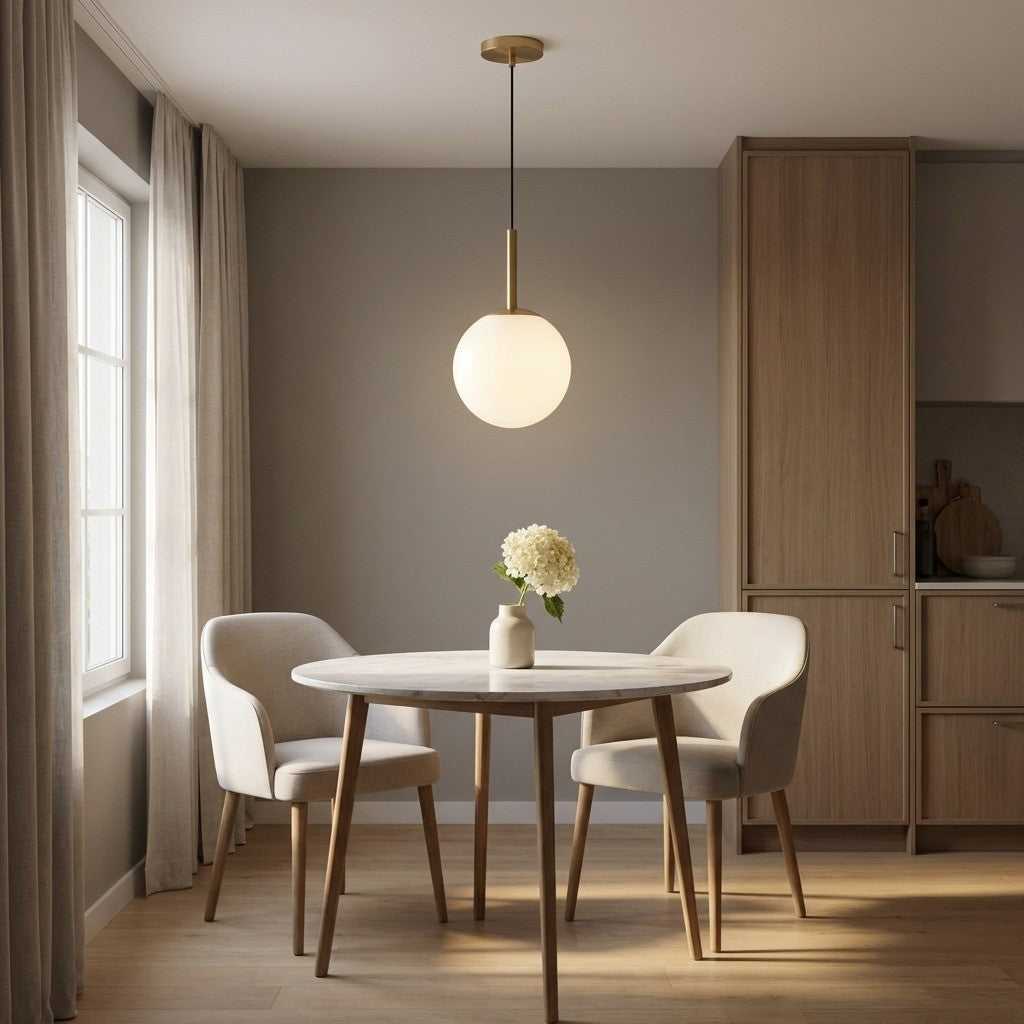 Nube One Light Pendant in Satin Brass Generation Lighting Canada