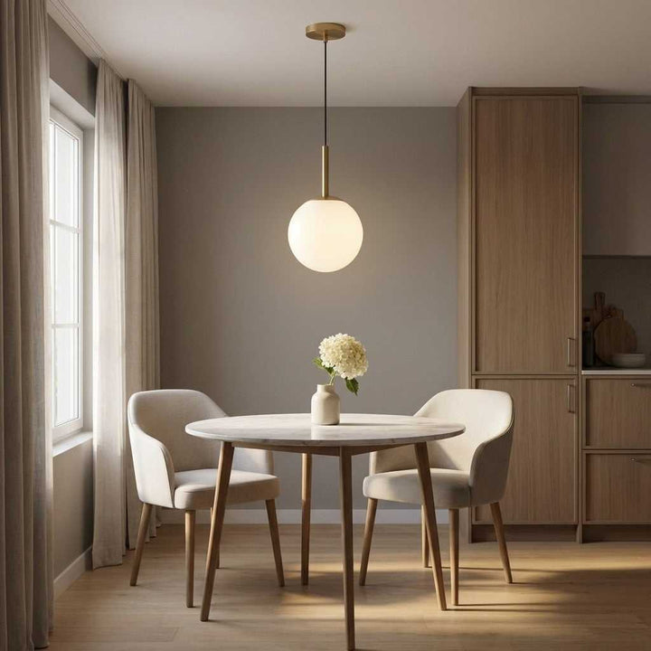 Nube One Light Pendant in Satin Brass Generation Lighting Canada