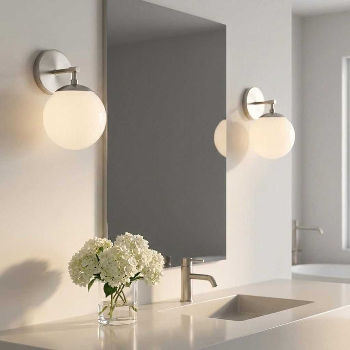 Nube One Light Vanity in Brushed Nickel Generation Lighting Canada