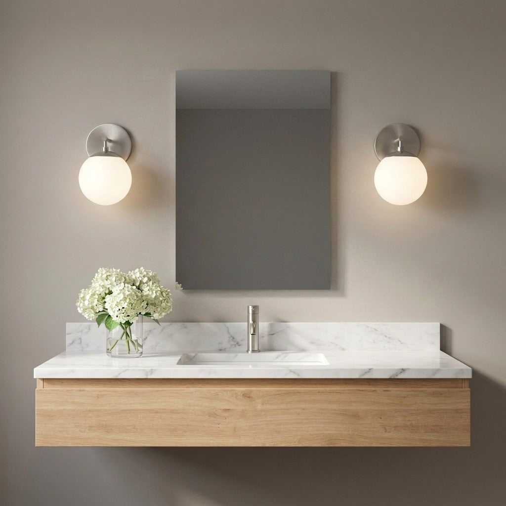 Nube One Light Vanity in Brushed Nickel Generation Lighting Canada