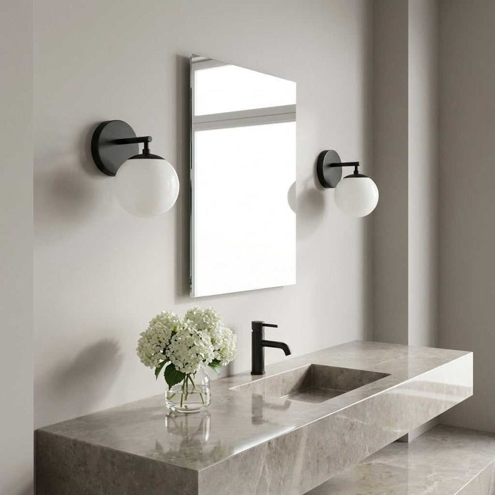 Nube One Light Vanity in Midnight Black Generation Lighting Canada
