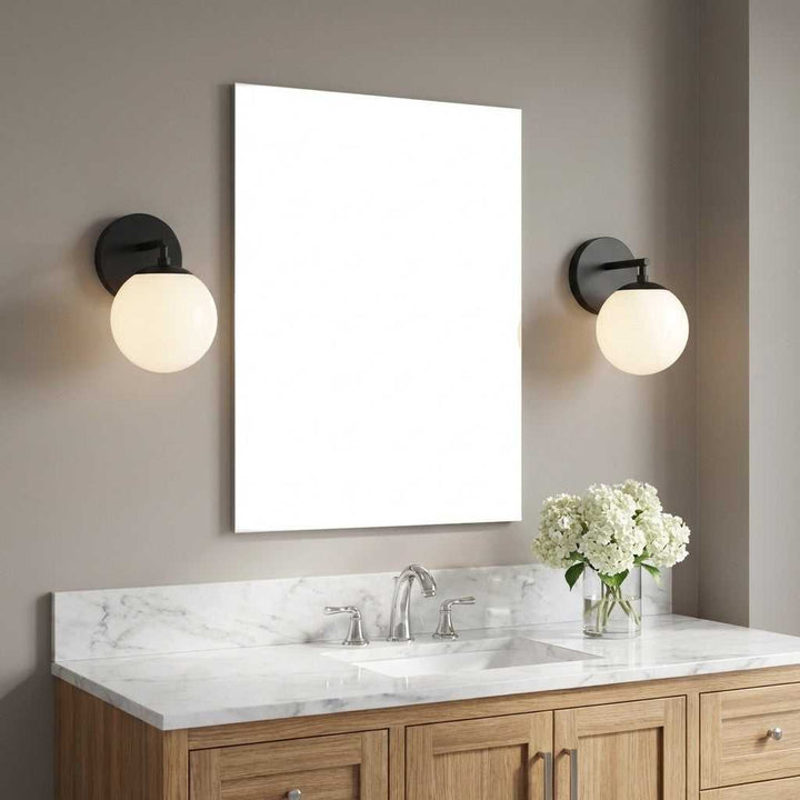 Nube One Light Vanity in Midnight Black Generation Lighting Canada