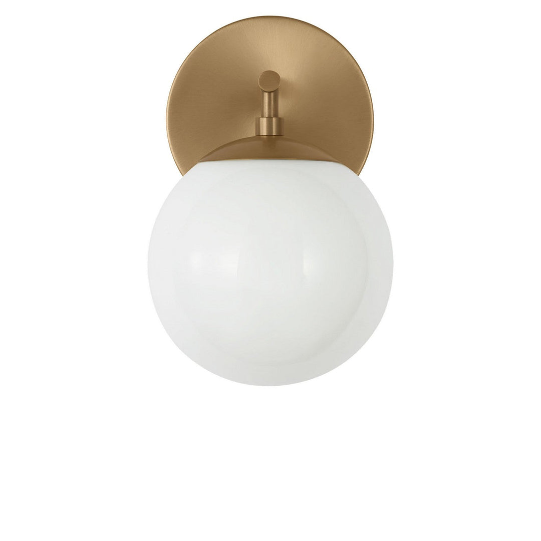 Nube One Light Vanity in Satin Brass Generation Lighting Canada