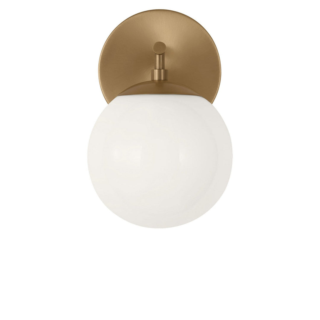 Nube One Light Vanity in Satin Brass Generation Lighting Canada