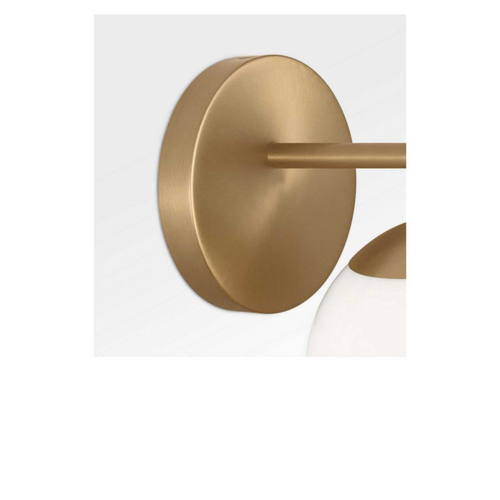 Nube One Light Vanity in Satin Brass Generation Lighting Canada