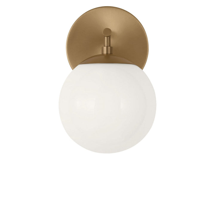 Nube One Light Vanity in Satin Brass Generation Lighting Canada