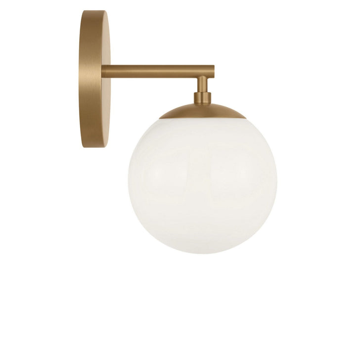 Nube One Light Vanity in Satin Brass Generation Lighting Canada