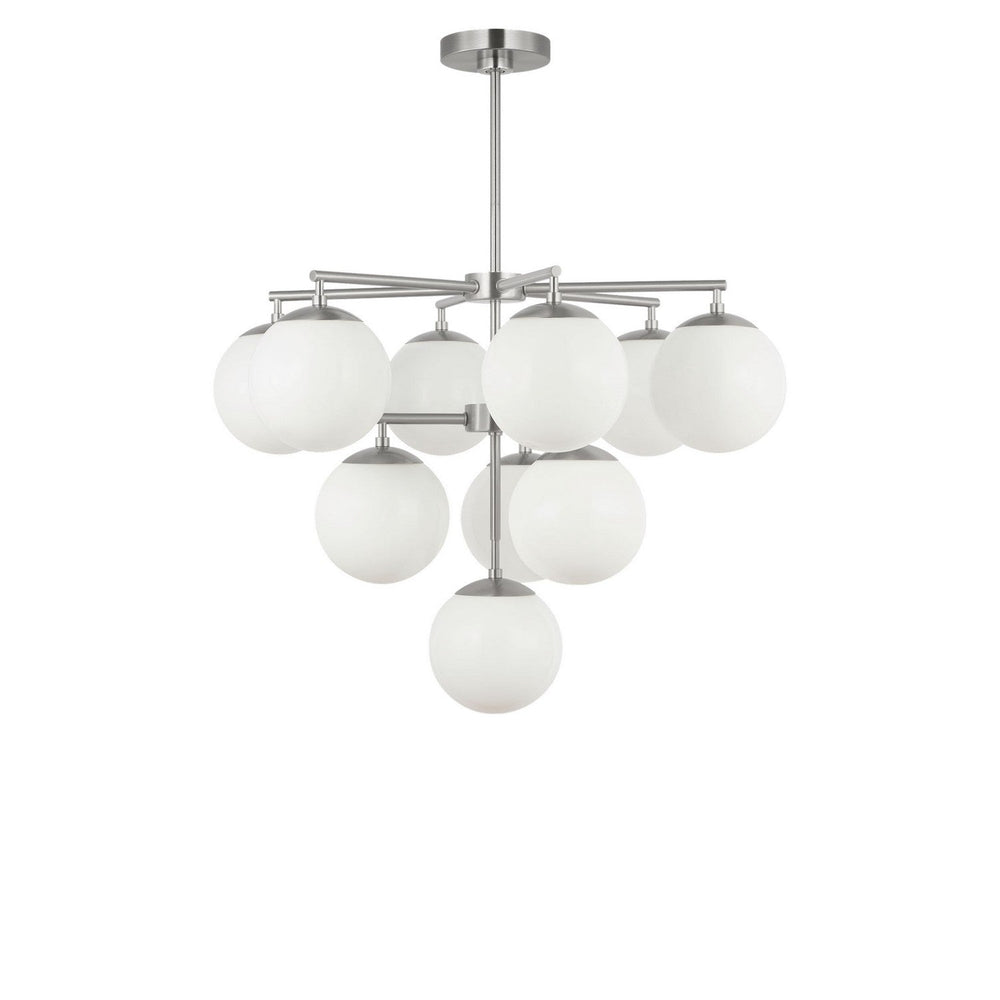 Nube Ten Light Chandelier in Brushed Nickel Generation Lighting Canada