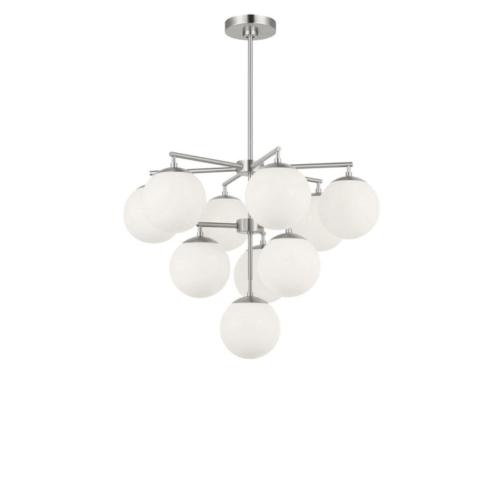 Nube Ten Light Chandelier in Brushed Nickel Generation Lighting Canada