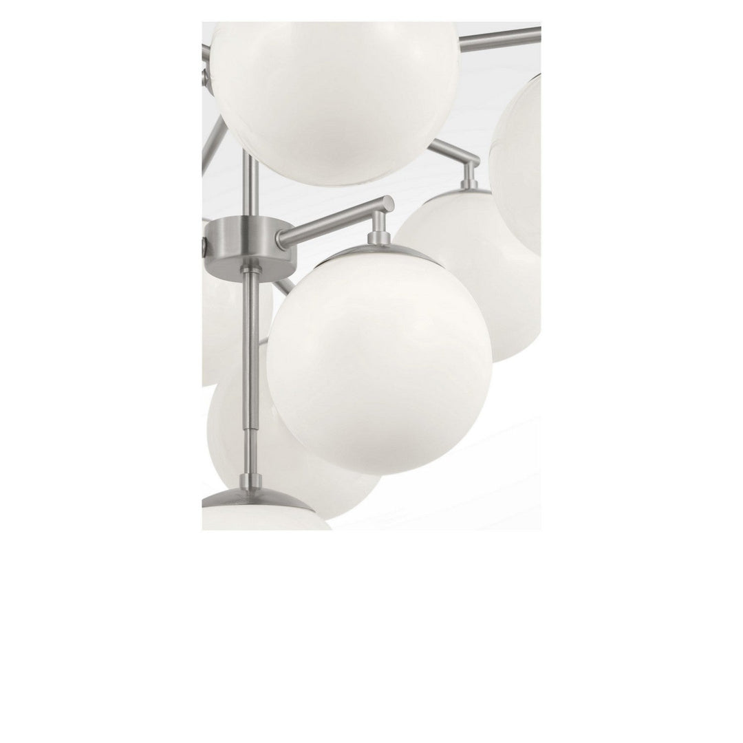 Nube Ten Light Chandelier in Brushed Nickel Generation Lighting Canada