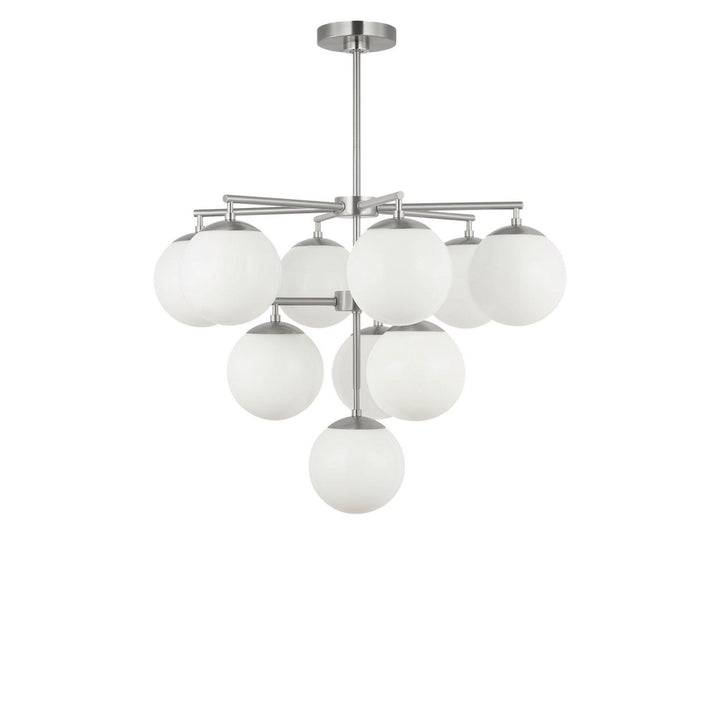 Nube Ten Light Chandelier in Brushed Nickel Generation Lighting Canada