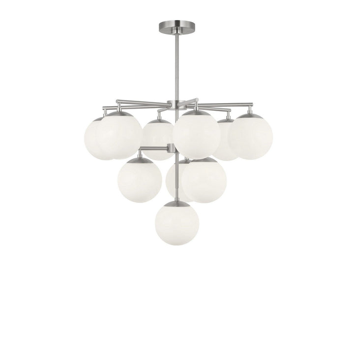 Nube Ten Light Chandelier in Brushed Nickel Generation Lighting Canada