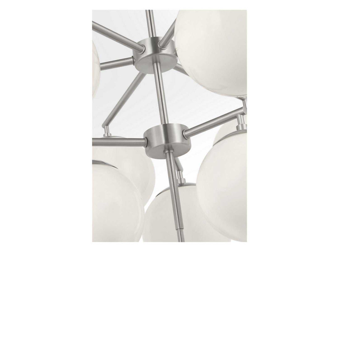 Nube Ten Light Chandelier in Brushed Nickel Generation Lighting Canada