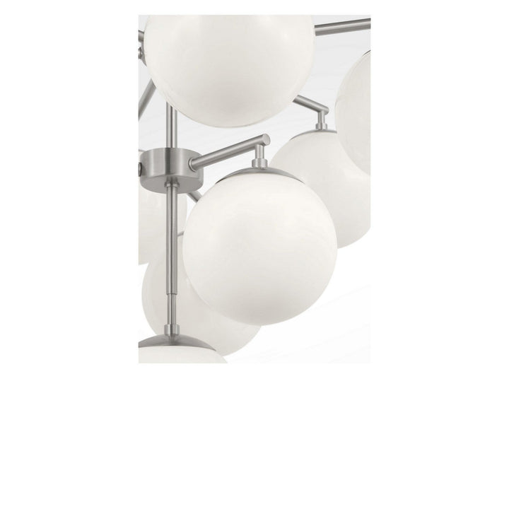 Nube Ten Light Chandelier in Brushed Nickel Generation Lighting Canada