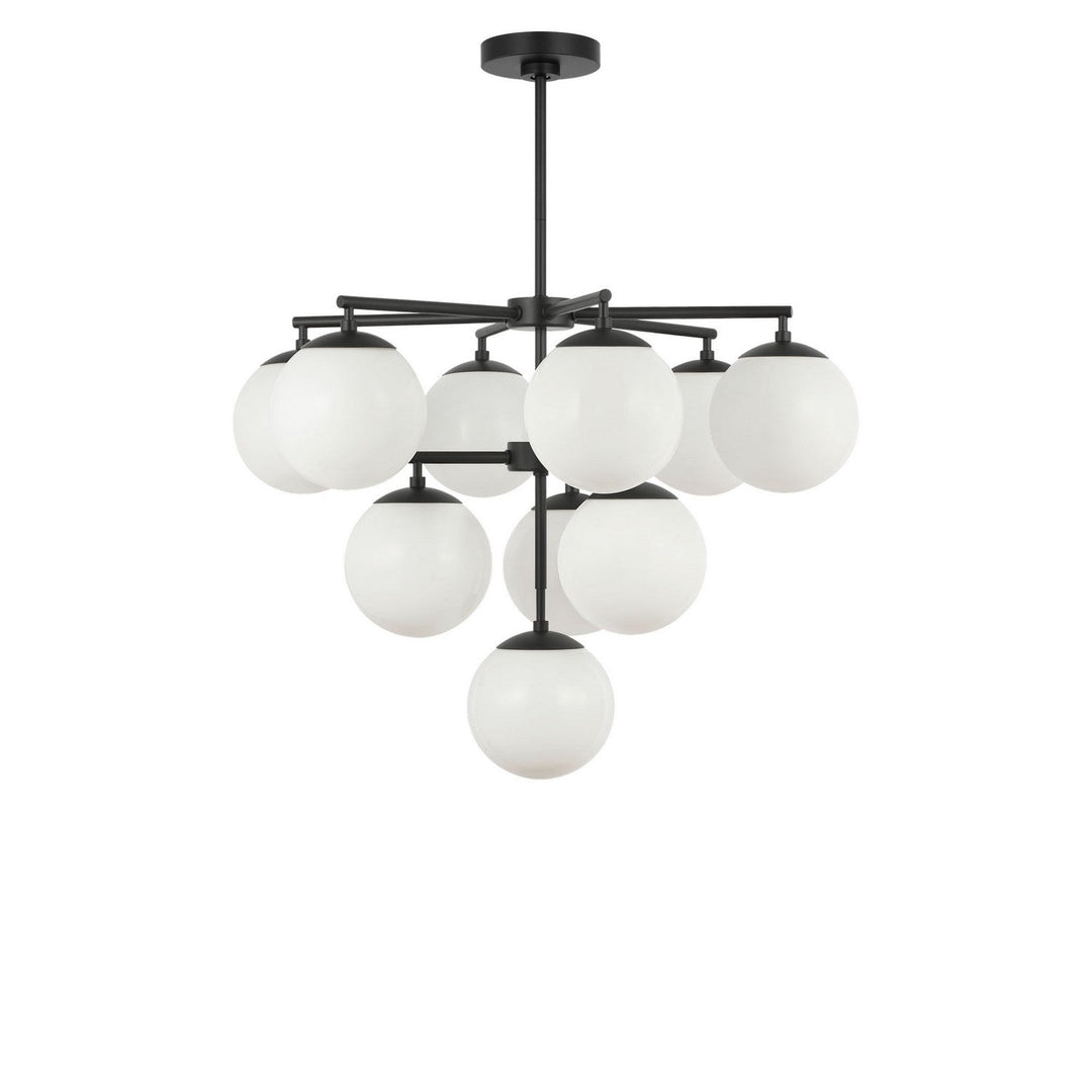 Nube Ten Light Chandelier in Midnight Black Generation Lighting Canada