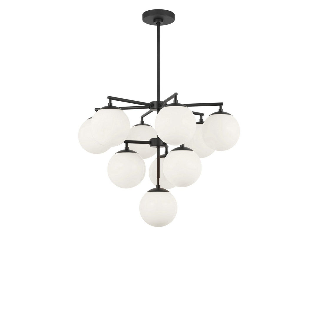 Nube Ten Light Chandelier in Midnight Black Generation Lighting Canada