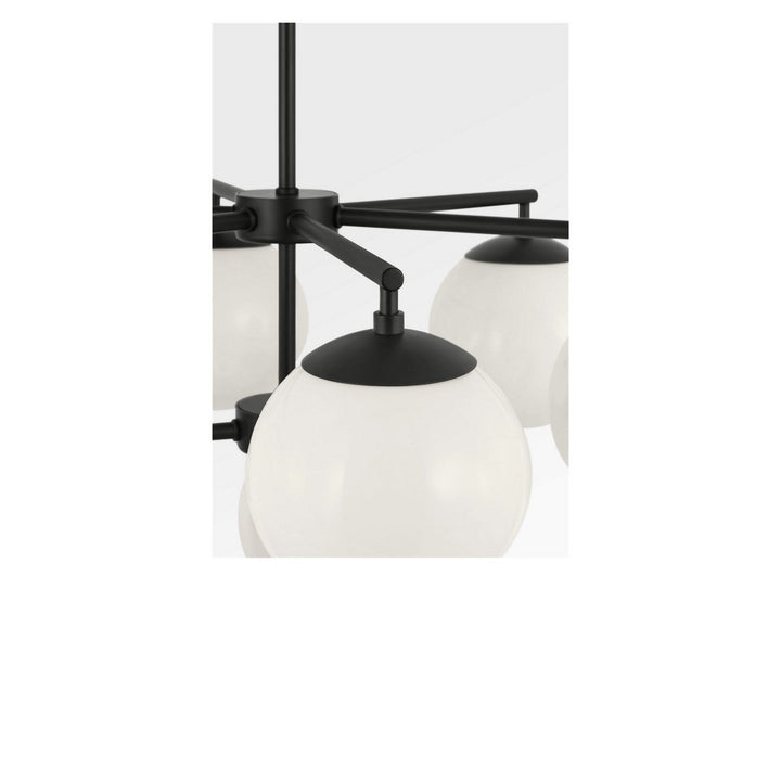 Nube Ten Light Chandelier in Midnight Black Generation Lighting Canada