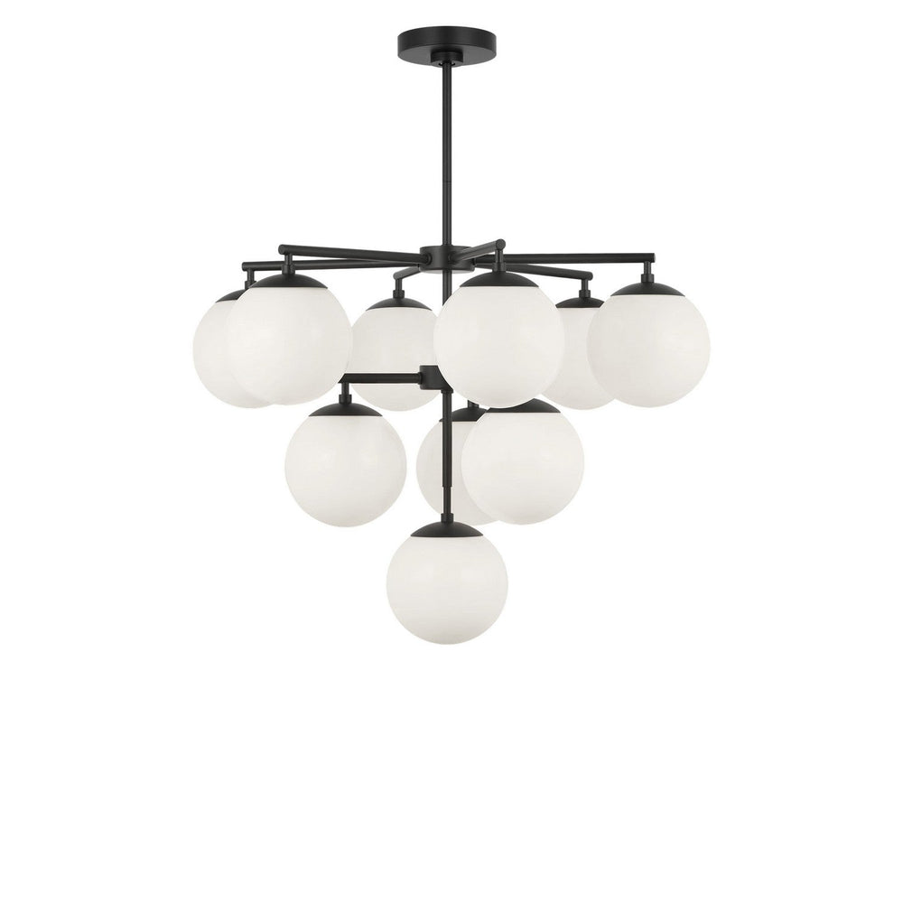 Nube Ten Light Chandelier in Midnight Black Generation Lighting Canada