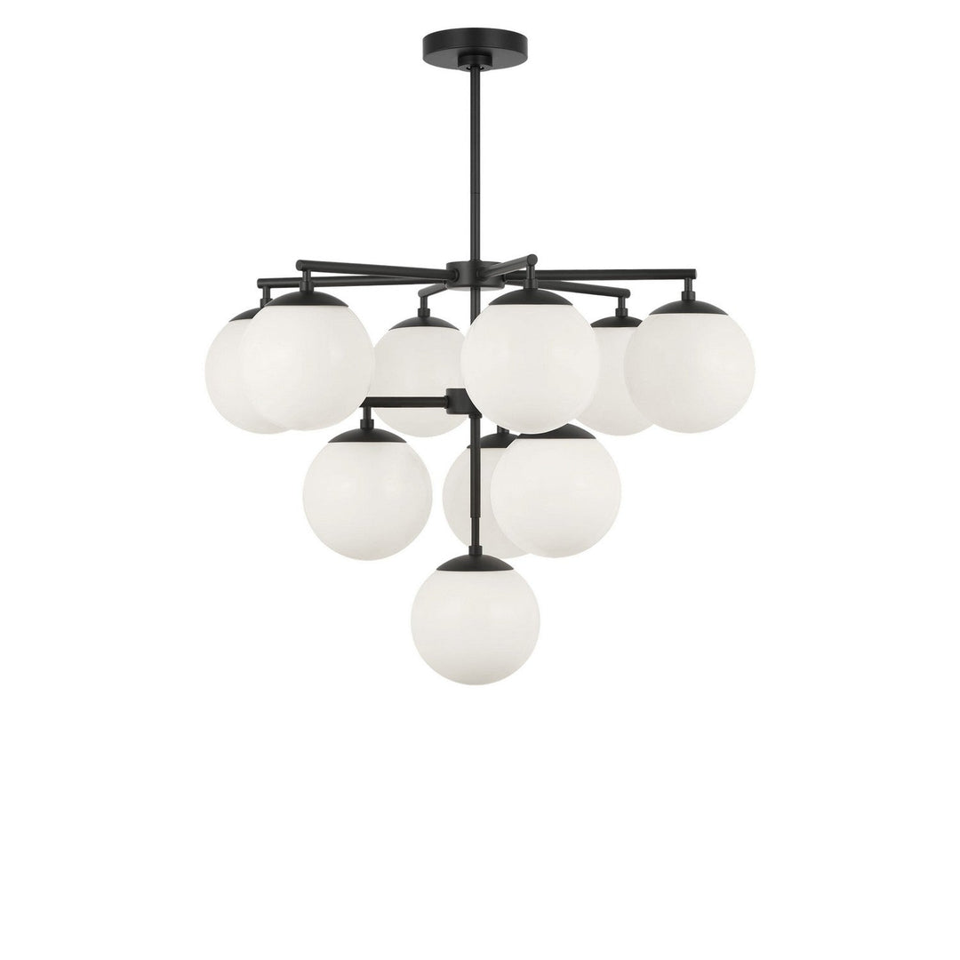 Nube Ten Light Chandelier in Midnight Black Generation Lighting Canada