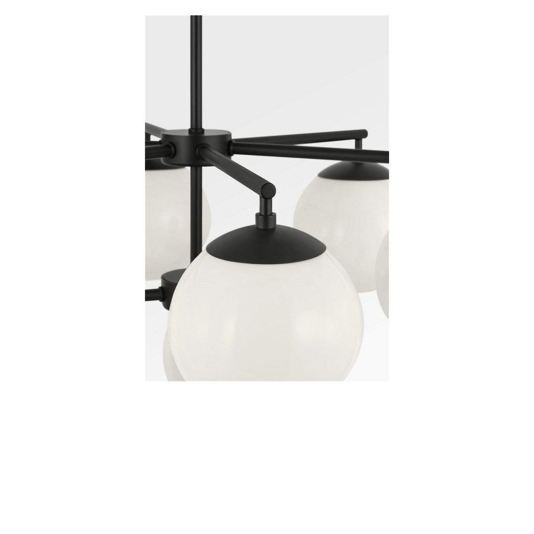Nube Ten Light Chandelier in Midnight Black Generation Lighting Canada