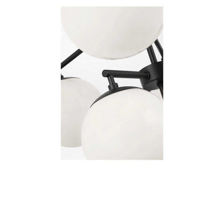 Nube Ten Light Chandelier in Midnight Black Generation Lighting Canada