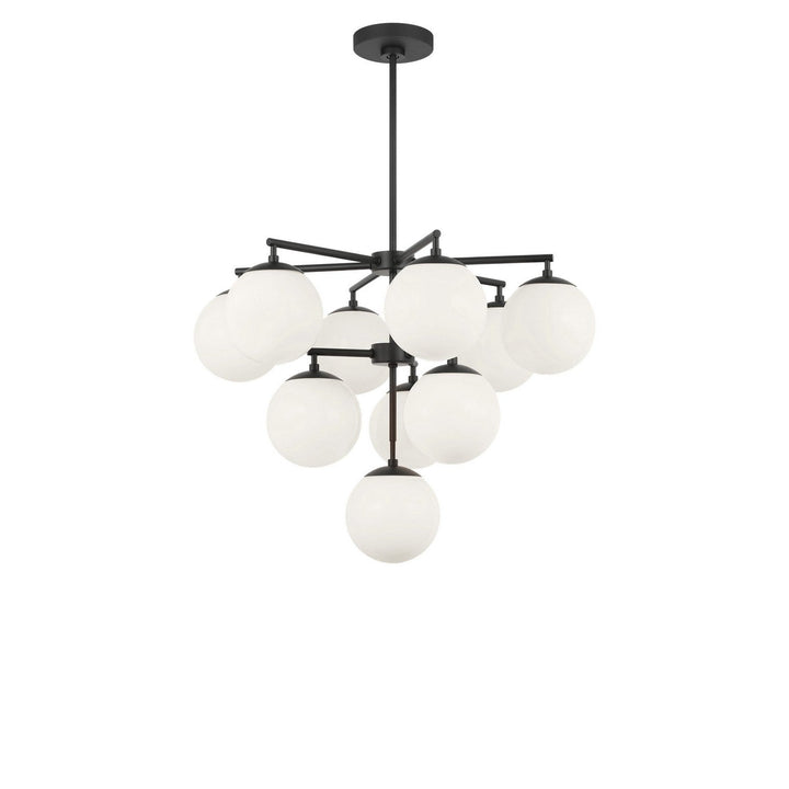 Nube Ten Light Chandelier in Midnight Black Generation Lighting Canada