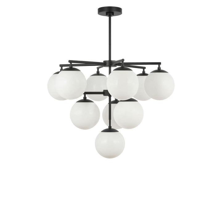 Nube Ten Light Chandelier in Midnight Black Generation Lighting Canada
