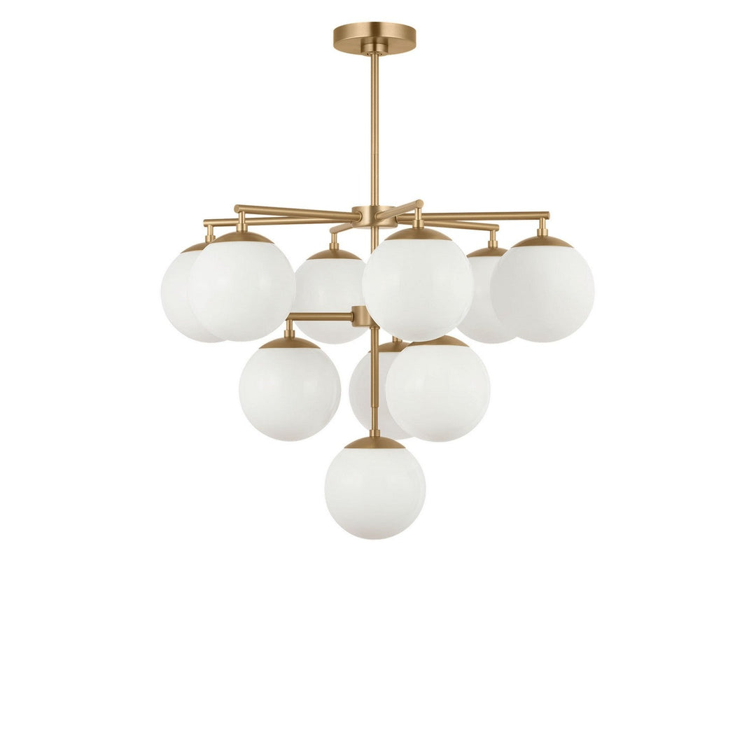Nube Ten Light Chandelier in Satin Brass Generation Lighting Canada
